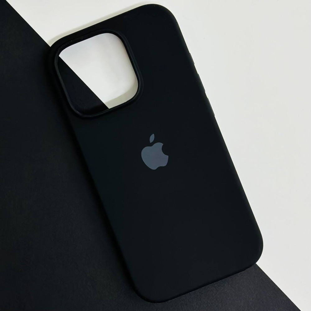 Silicone Case Full Protective (AA) для iPhone 16 Pro Max (Black)-0